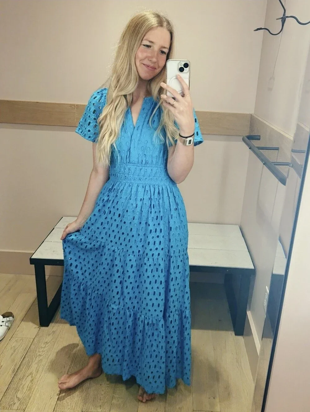 Anthropologie Somerset Eyelet Maxi Dress - Picture 1 of 11